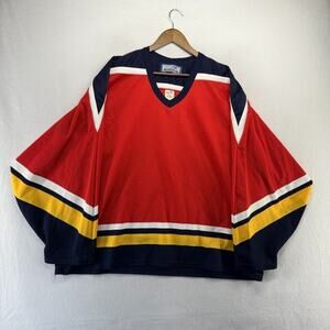 Vintage Bauer Hockey Jersey Men's XL Blank Florida panthers Canada Made 90s